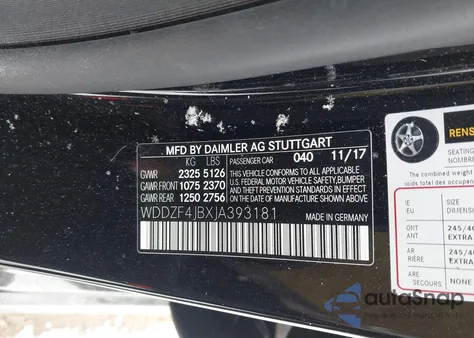 2018 Mercedes-Benz E 300 from USA, damaged, VIN WDDZF4JBXJA393181